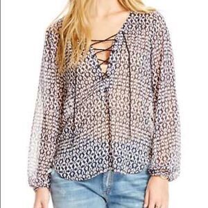 NWT Jessica Simpson lace up blouse